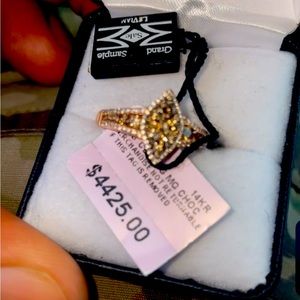 Levain chocolate diamond ring